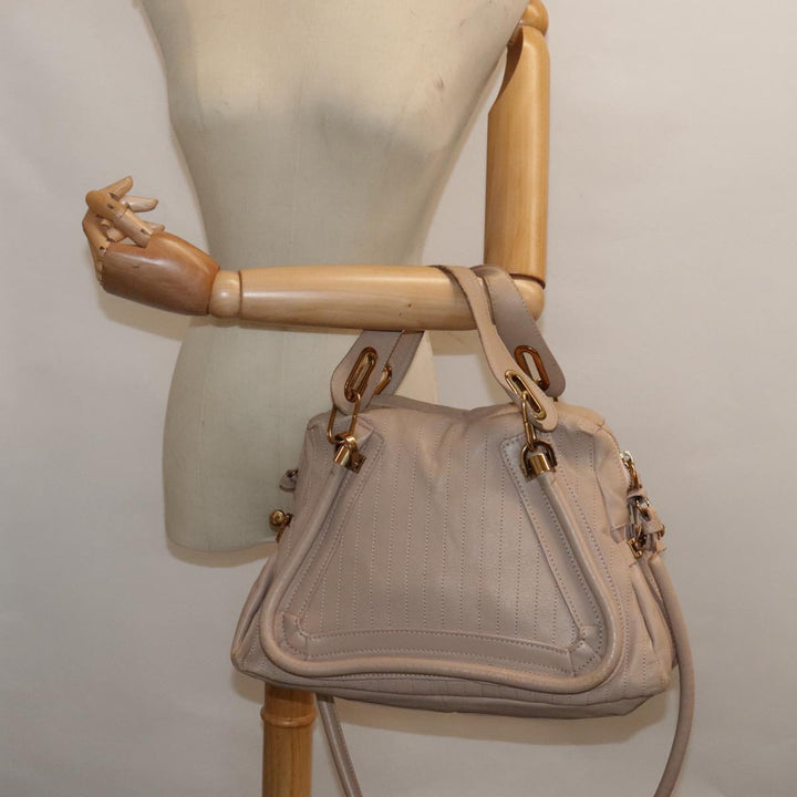 Chloe Paraty Hand Bag Leather 2way Pink bs18260