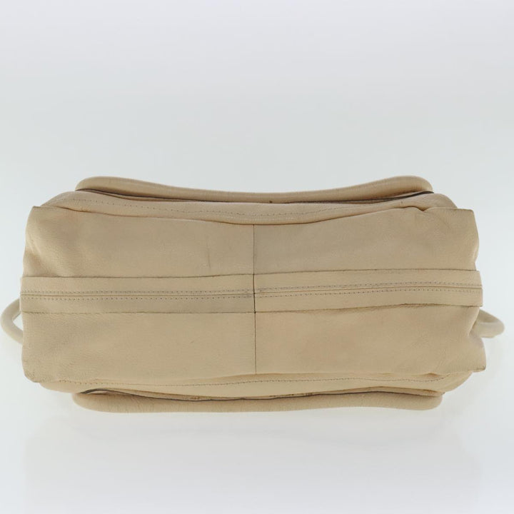 Chloe Paraty Shoulder Bag Leather 2way Beige Gold bs19071