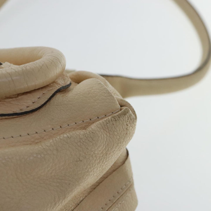 Chloe Paraty Shoulder Bag Leather 2way Beige Gold bs19071