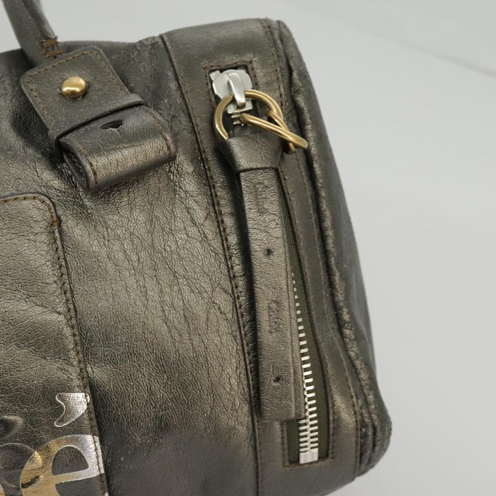 Chloe Eclipse Shoulder Bag Leather Gold Silver Gunmetal bs19325
