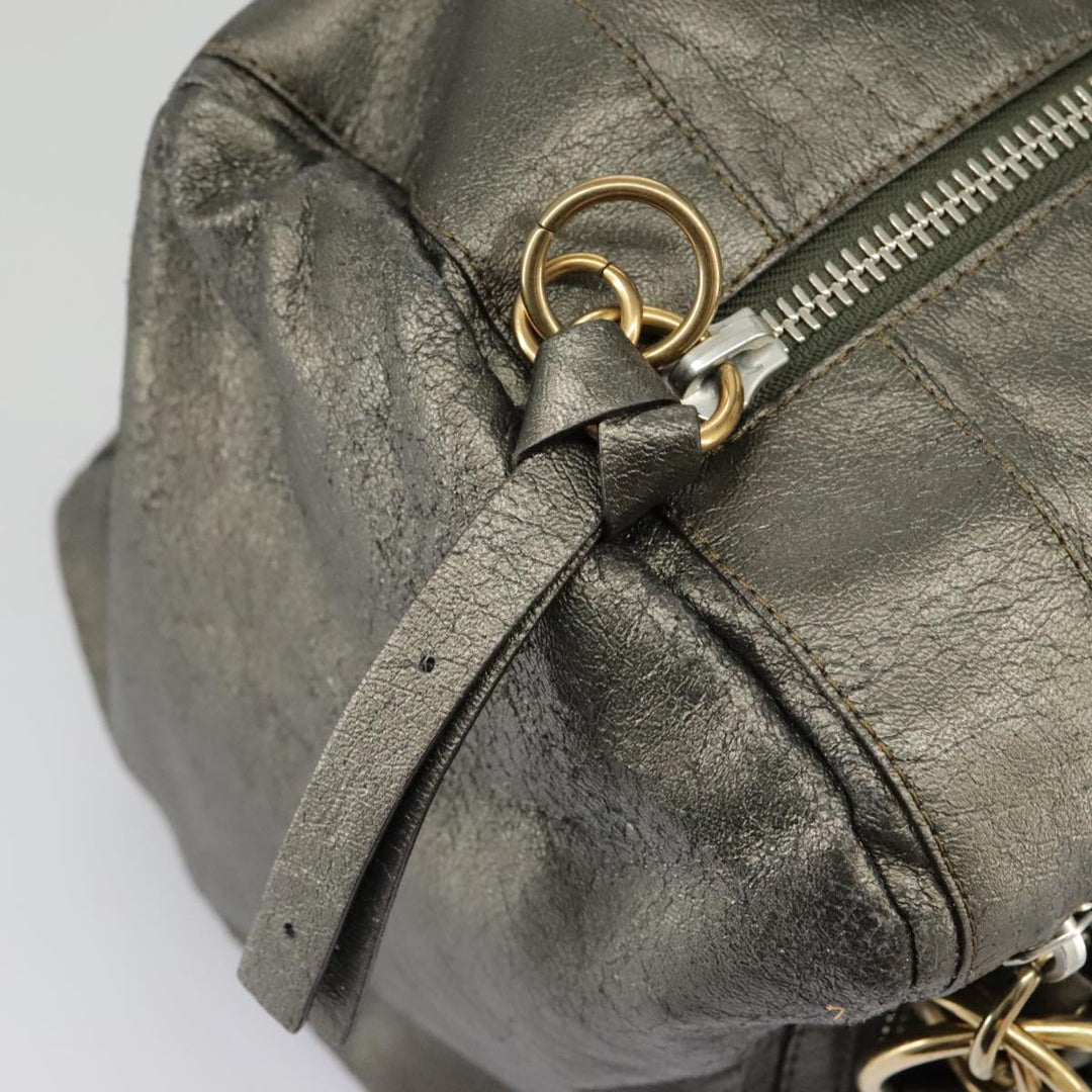 Chloe Eclipse Shoulder Bag Leather Gold Silver Gunmetal bs19325