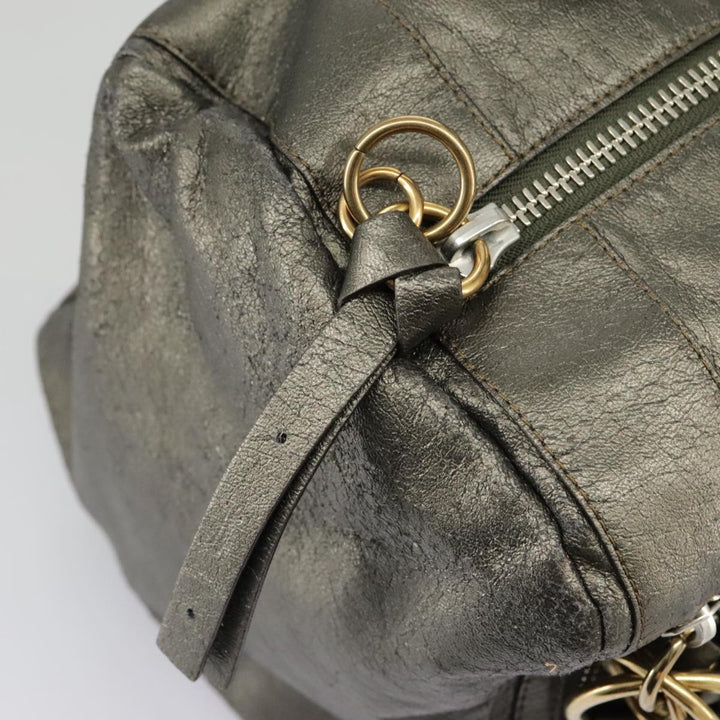 Chloe Eclipse Shoulder Bag Leather Gold Silver Gunmetal bs19325