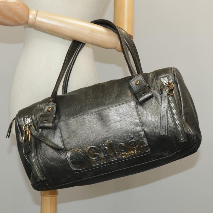 Chloe Eclipse Shoulder Bag Leather Gold Silver Gunmetal bs19325