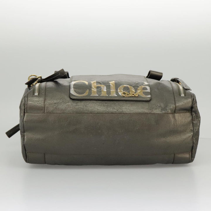 Chloe Eclipse Shoulder Bag Leather Gold Silver Gunmetal bs19325