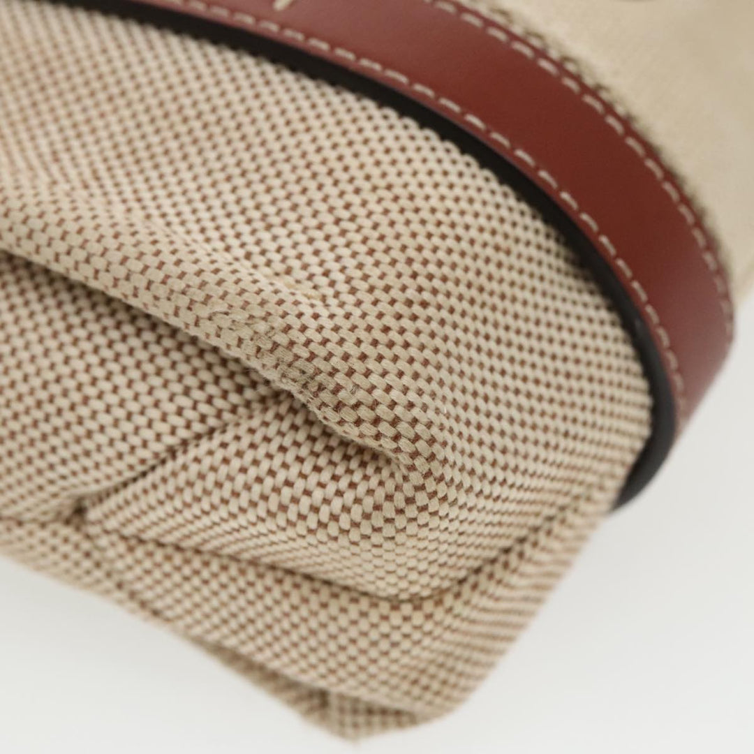 Chloe Woody Small Hand Bag Canvas Beige bs19362