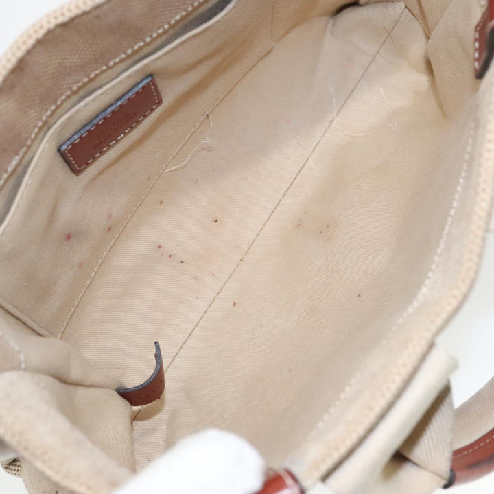 Chloe Woody Small Hand Bag Canvas Beige bs19362