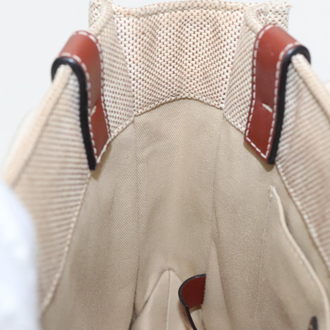 Chloe Woody Small Hand Bag Canvas Beige bs19362