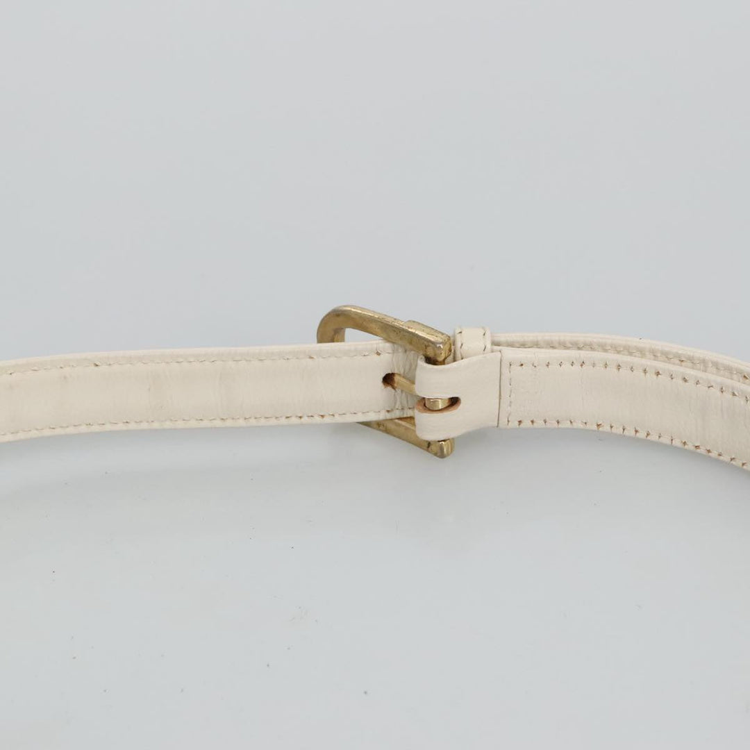 Chloe Shoulder Bag Leather White Gold bs19364