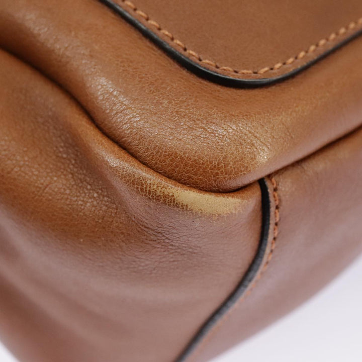 Chloe Indy Shoulder Bag Leather Brown Gold bs19389