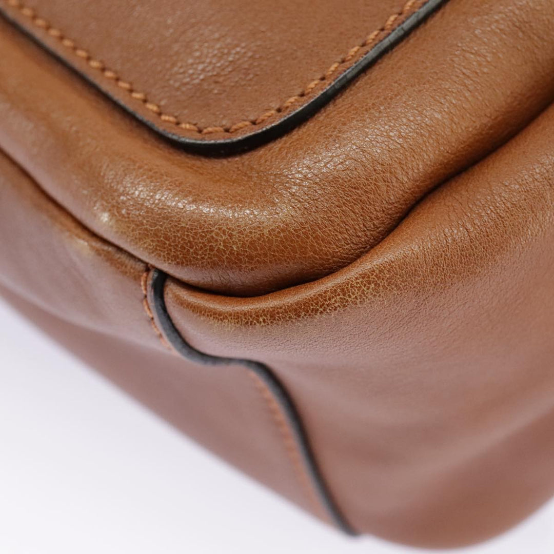 Chloe Indy Shoulder Bag Leather Brown Gold bs19389