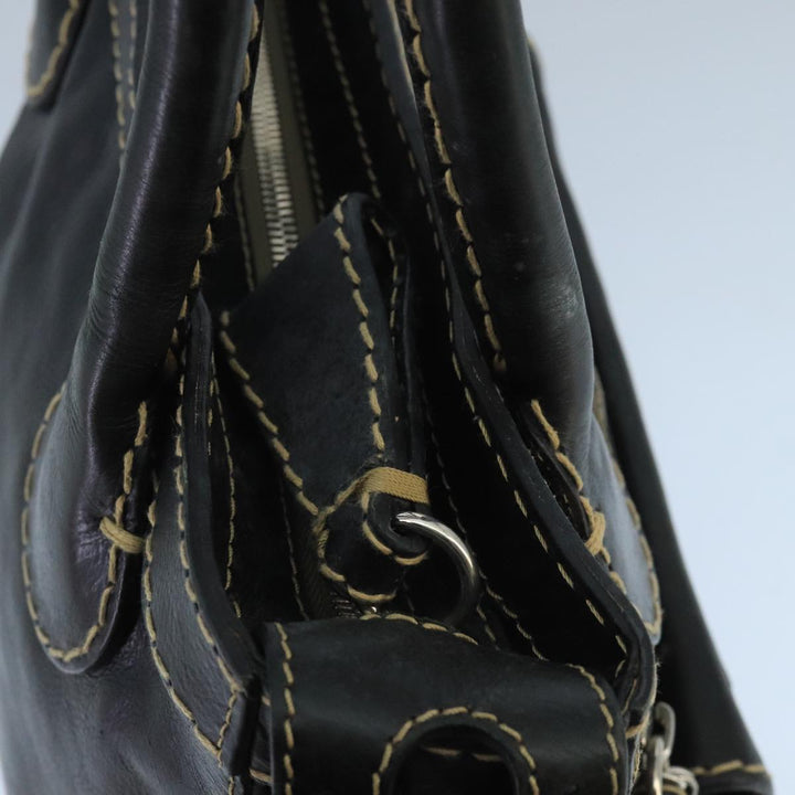 Chloe Edith Tote Bag Leather Black bs19612