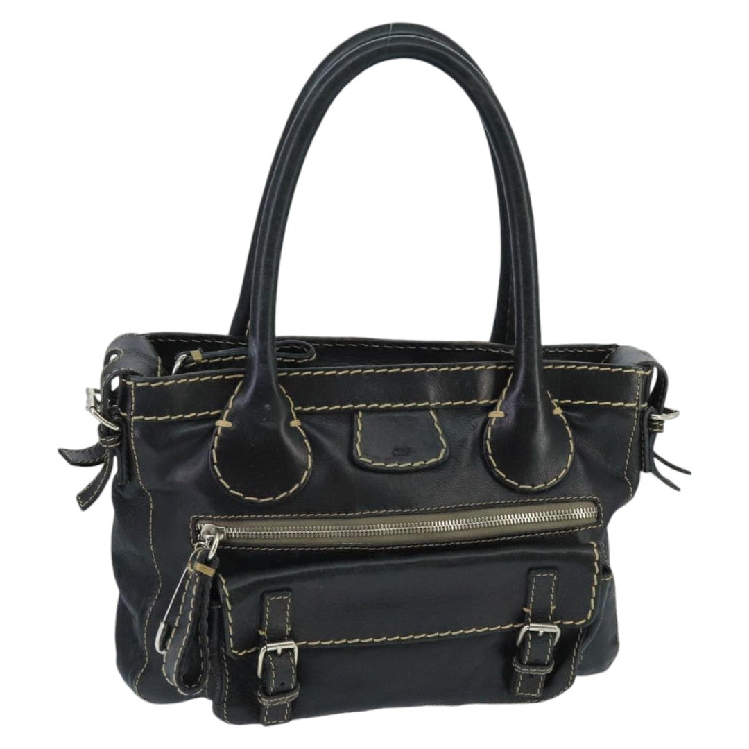 Chloe Edith Tote Bag Leather Black bs19612