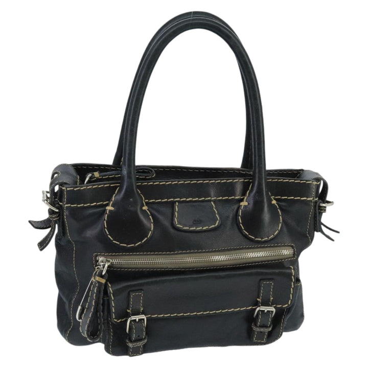 Chloe Edith Tote Bag Leather Black bs19612