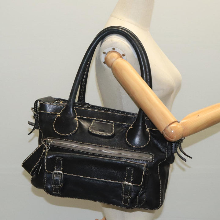 Chloe Edith Tote Bag Leather Black bs19612