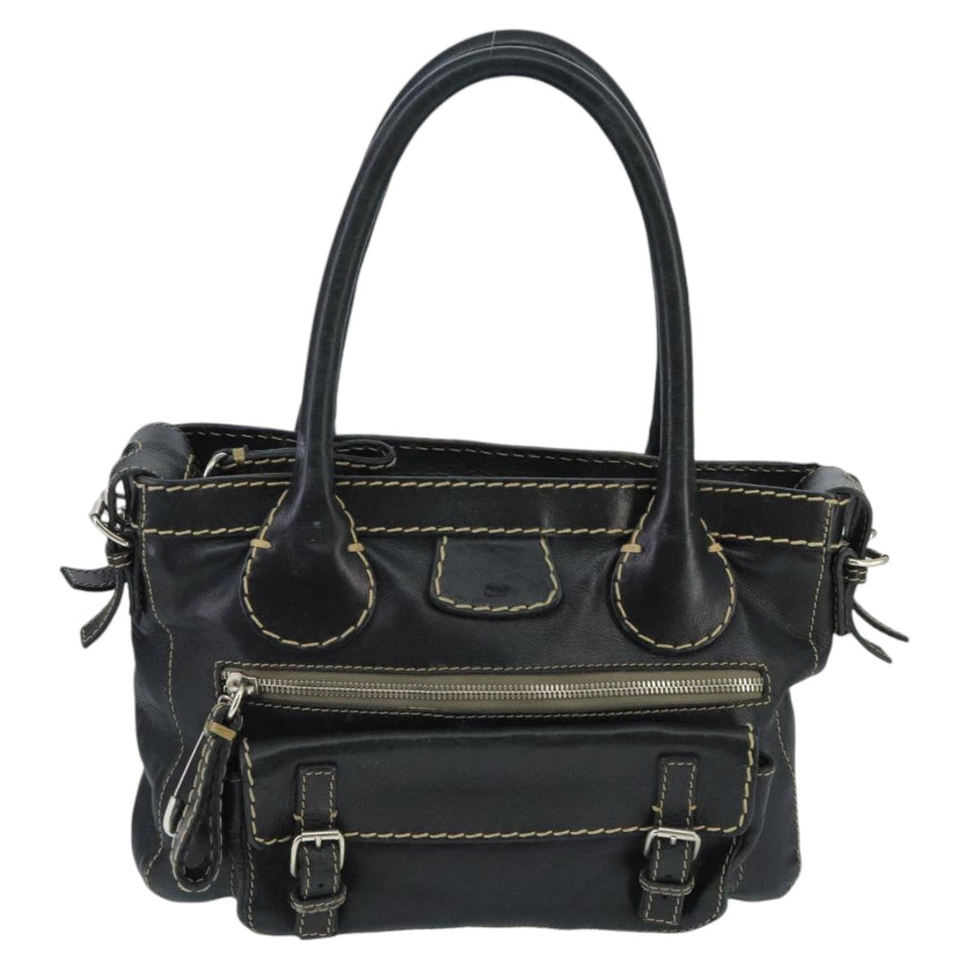 Chloe Edith Tote Bag Leather Black bs19612