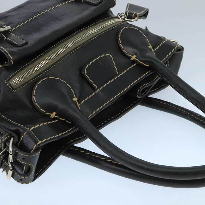 Chloe Edith Tote Bag Leather Black bs19612
