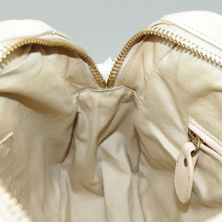 Chloe Paraty Hand Bag Leather 2way Beige Gold bs19777