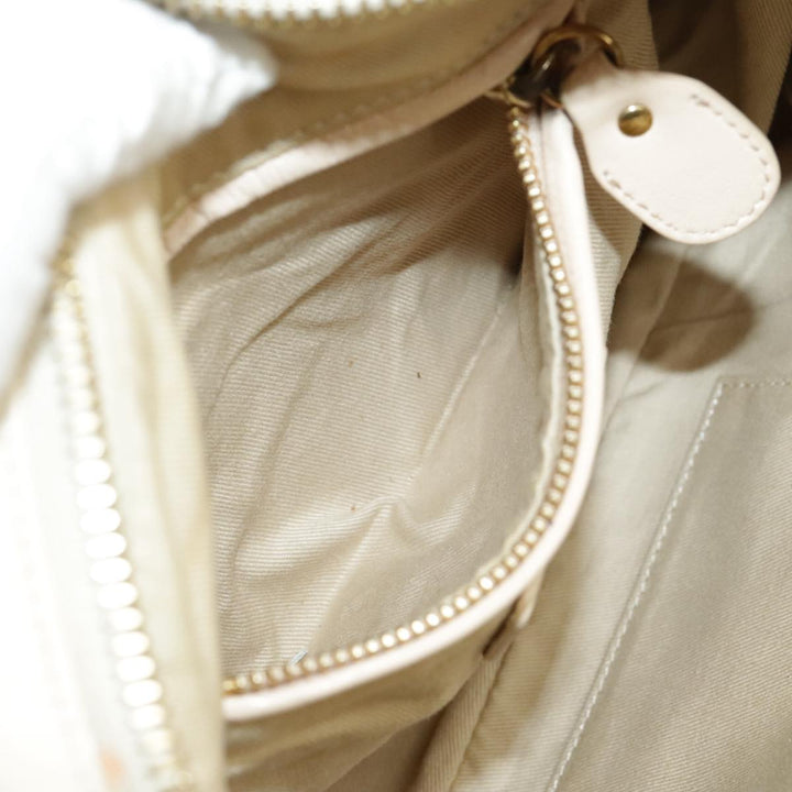Chloe Paraty Hand Bag Leather 2way Beige Gold bs19777
