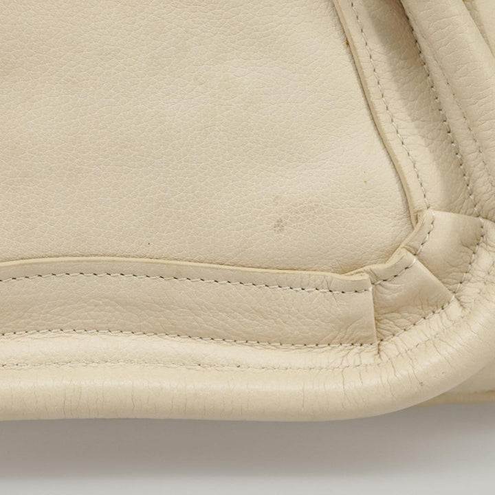 Chloe Paraty Hand Bag Leather 2way Beige Gold bs19777