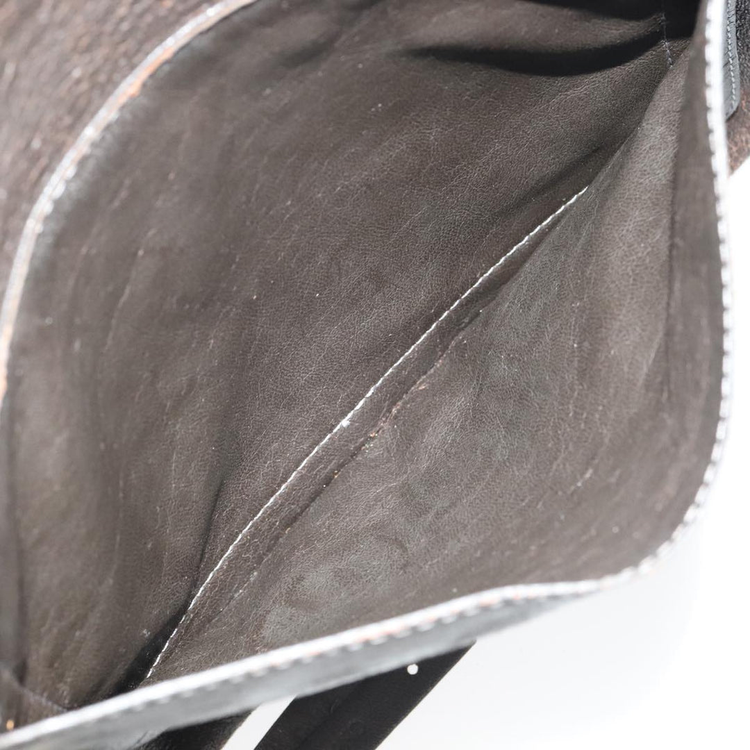Chloe Tote Bag Leather Dark Brown Gold Silver bs19915