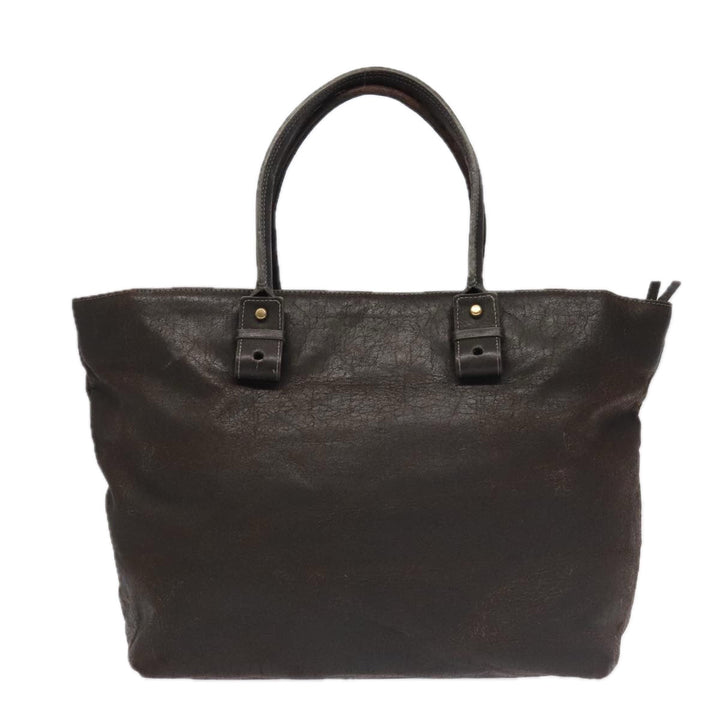Chloe Tote Bag Leather Dark Brown Gold Silver bs19915