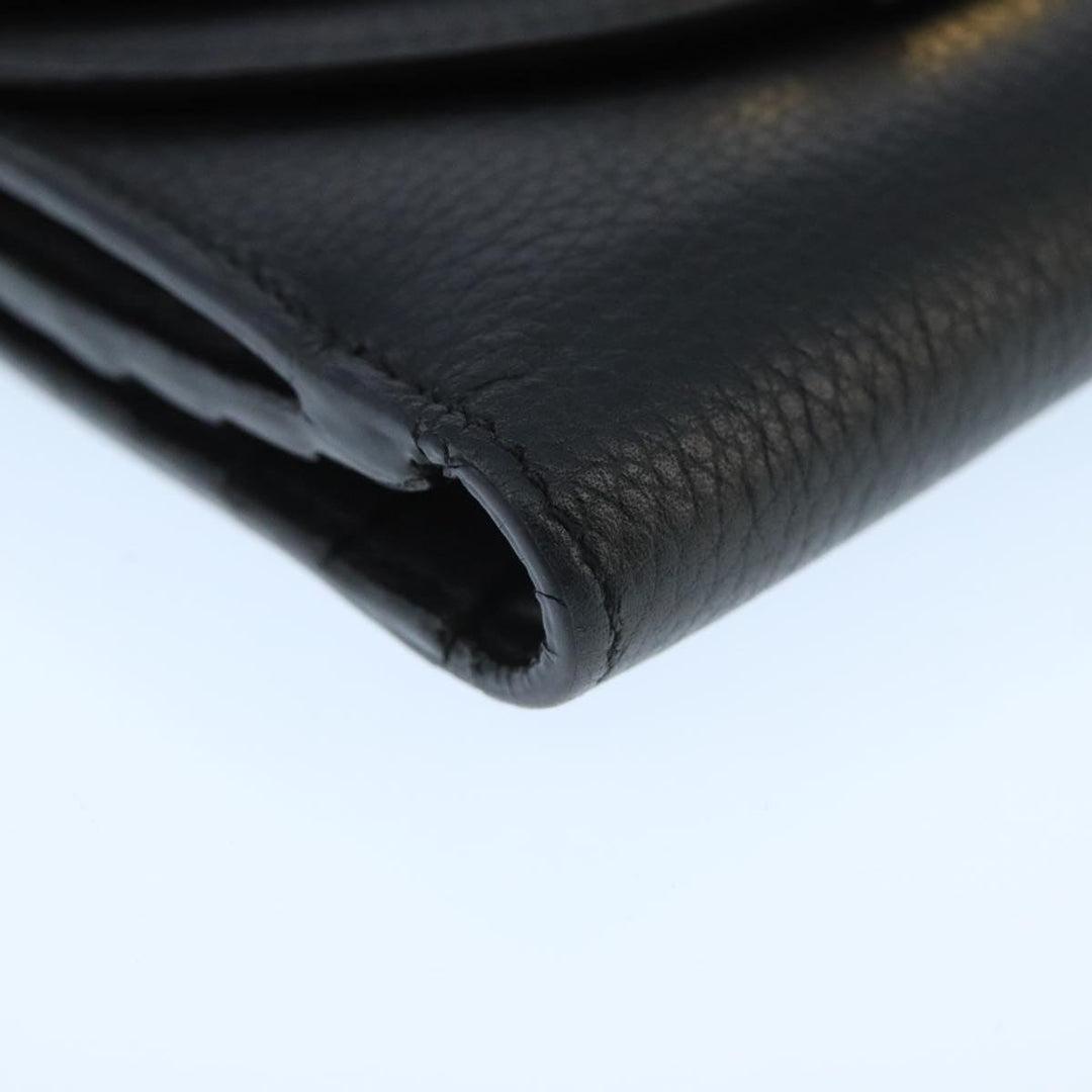 Chloe Wallet Leather Black Gold bs20082