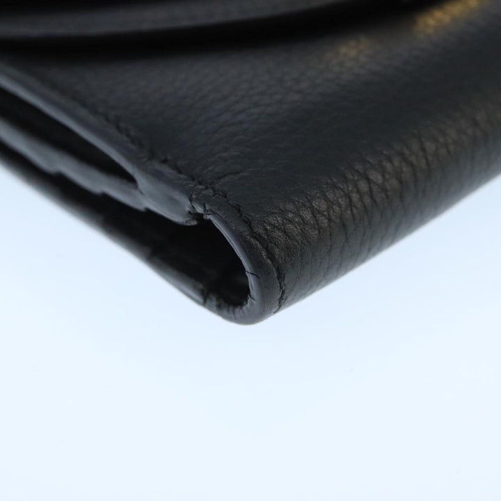 Chloe Wallet Leather Black Gold bs20082