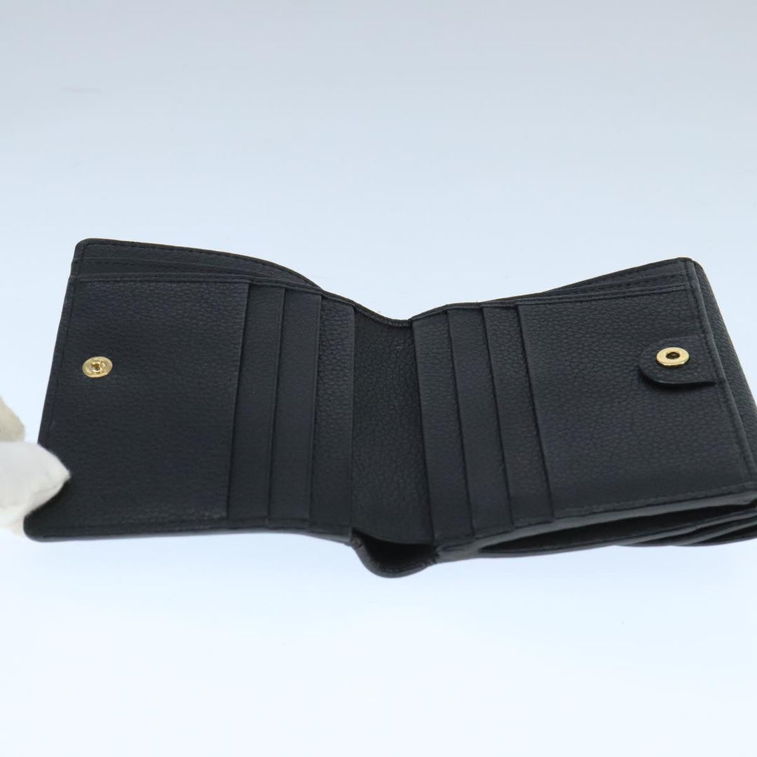Chloe Wallet Leather Black Gold bs20082
