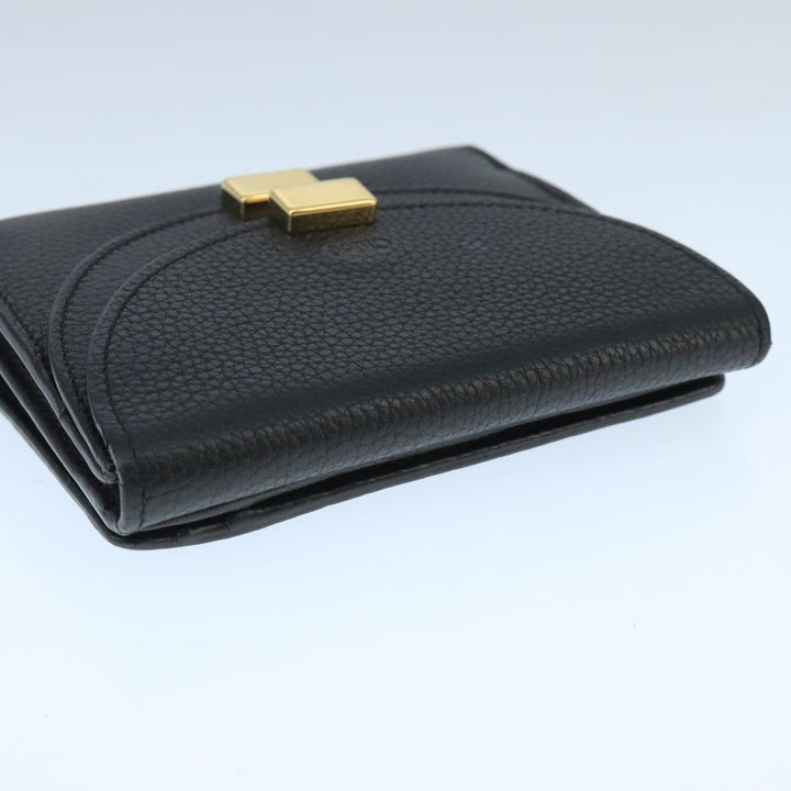 Chloe Wallet Leather Black Gold bs20082
