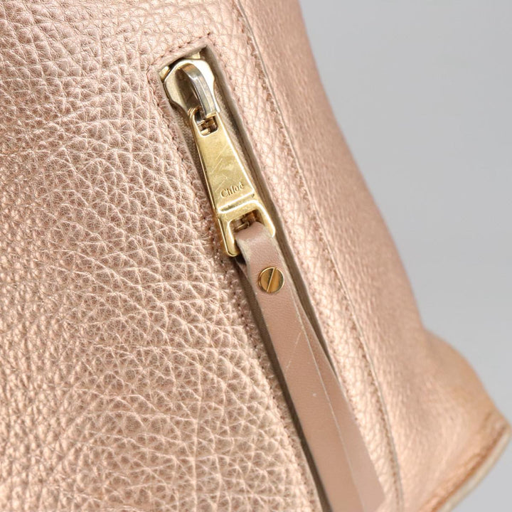 Chloe Tote Bag Leather Pink Gold bs20259