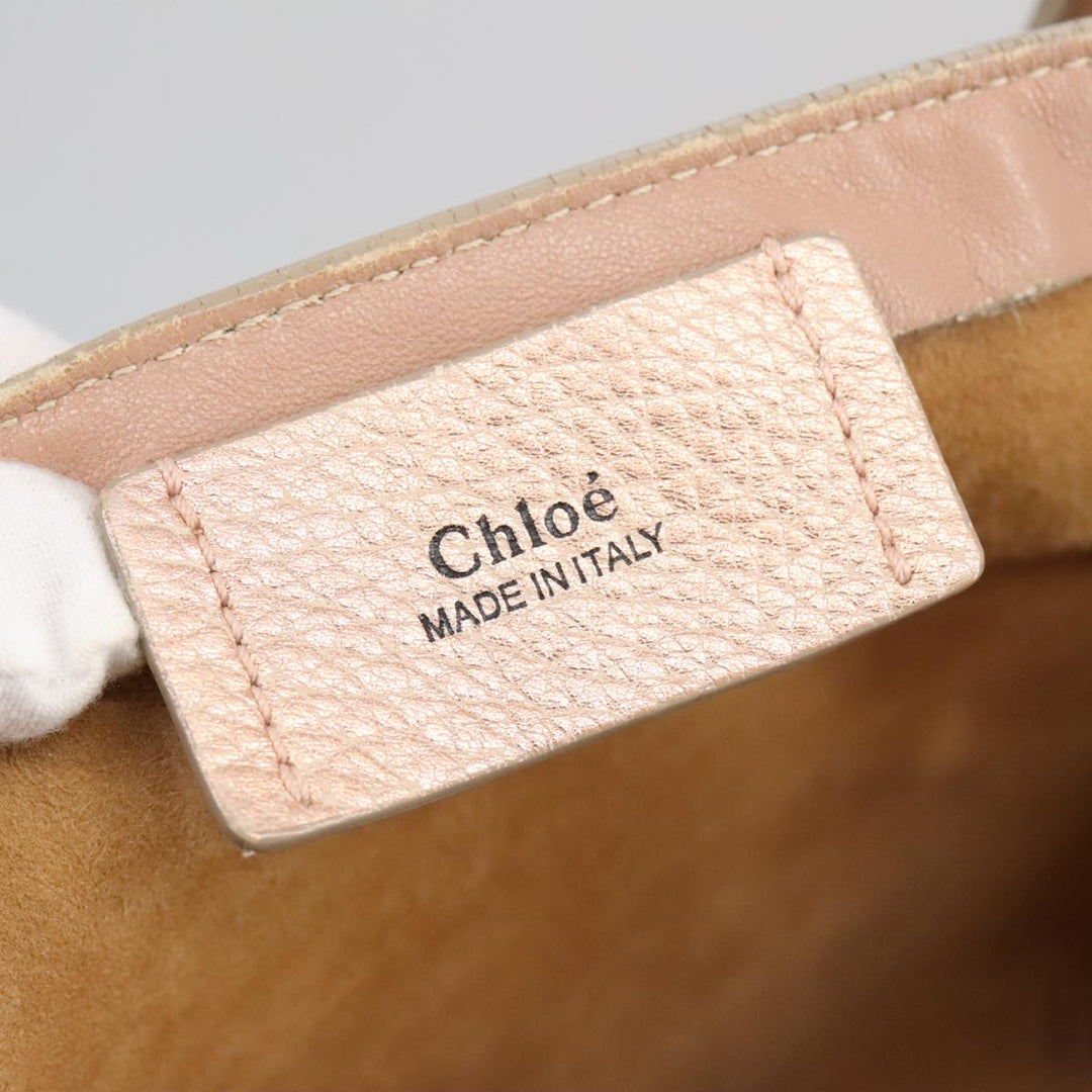Chloe Tote Bag Leather Pink Gold bs20259