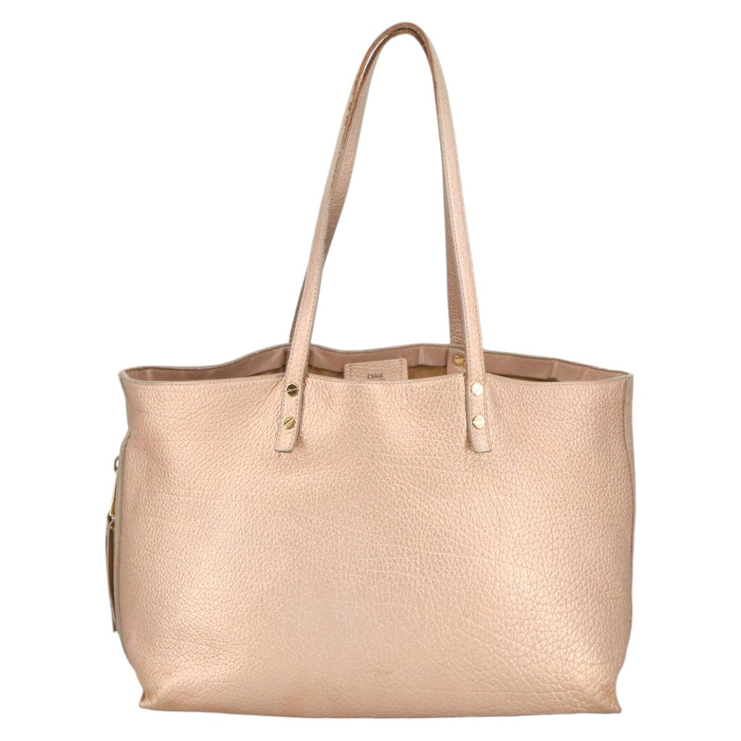 Chloe Tote Bag Leather Pink Gold bs20259