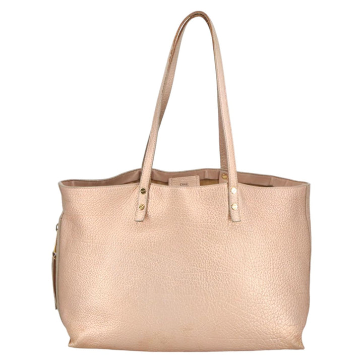 Chloe Tote Bag Leather Pink Gold bs20259