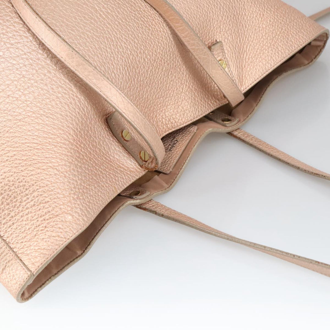 Chloe Tote Bag Leather Pink Gold bs20259