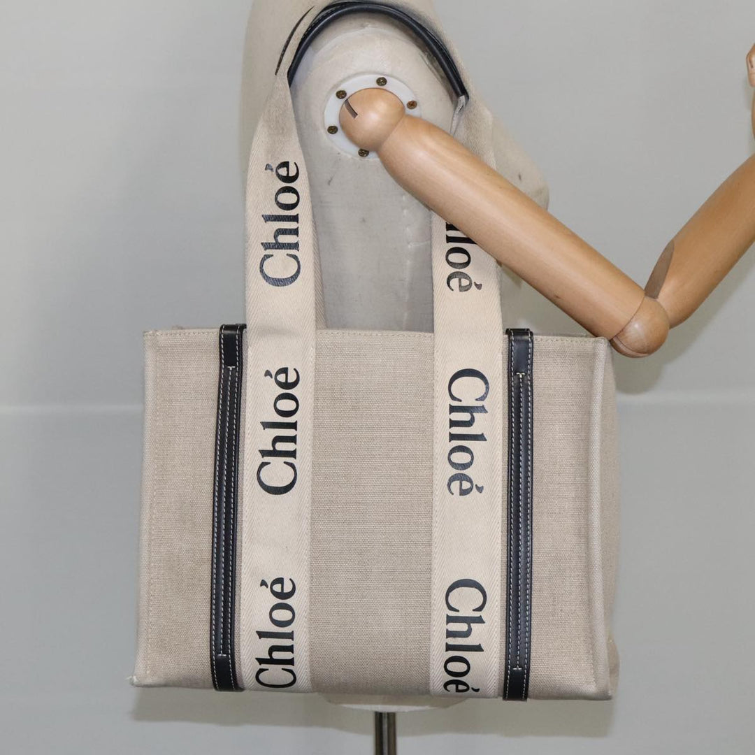 Chloe Hand Bag Canvas Beige bs20260