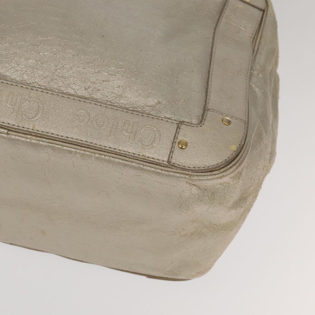 Chloe Shoulder Bag Leather Silver Gold bs20547
