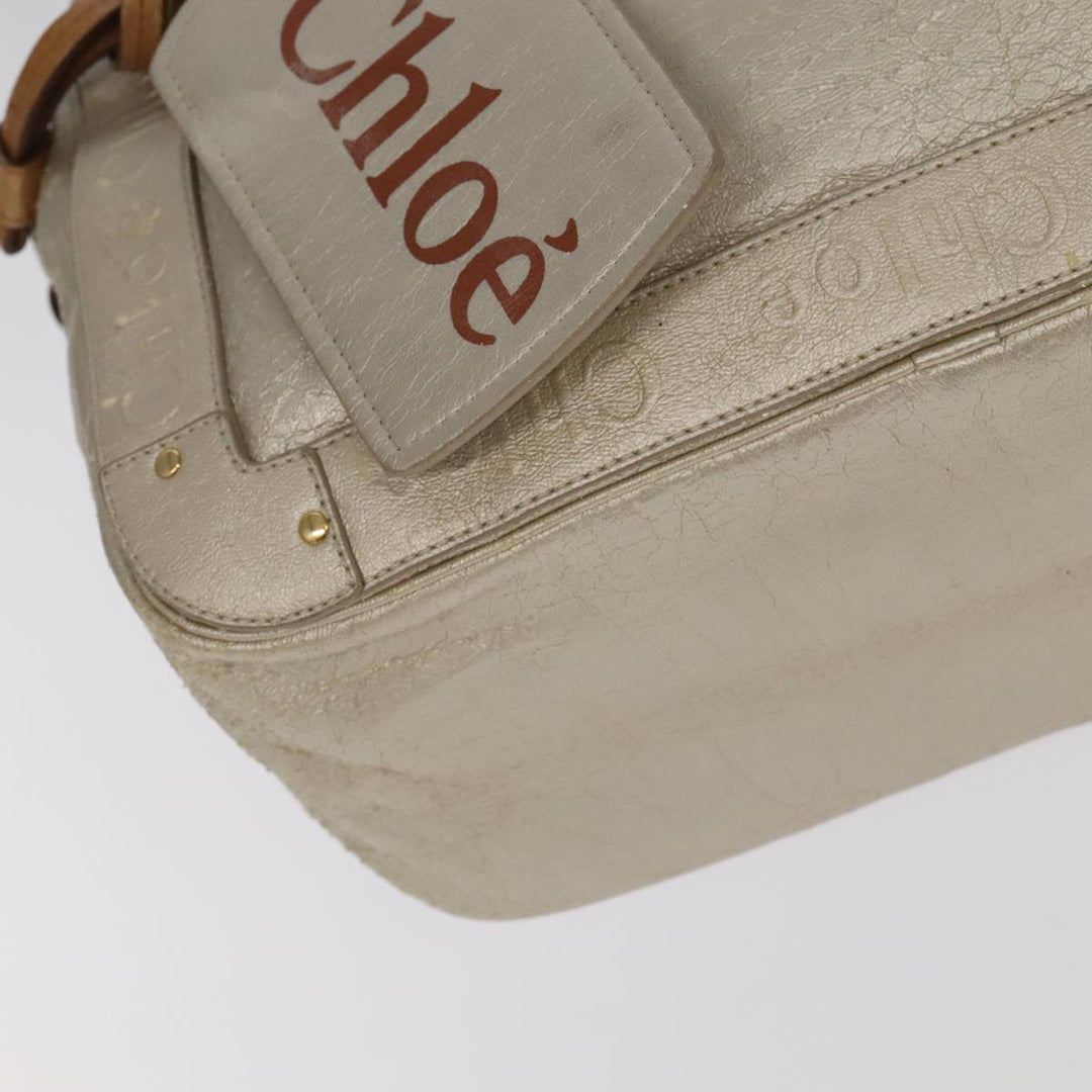 Chloe Shoulder Bag Leather Silver Gold bs20547