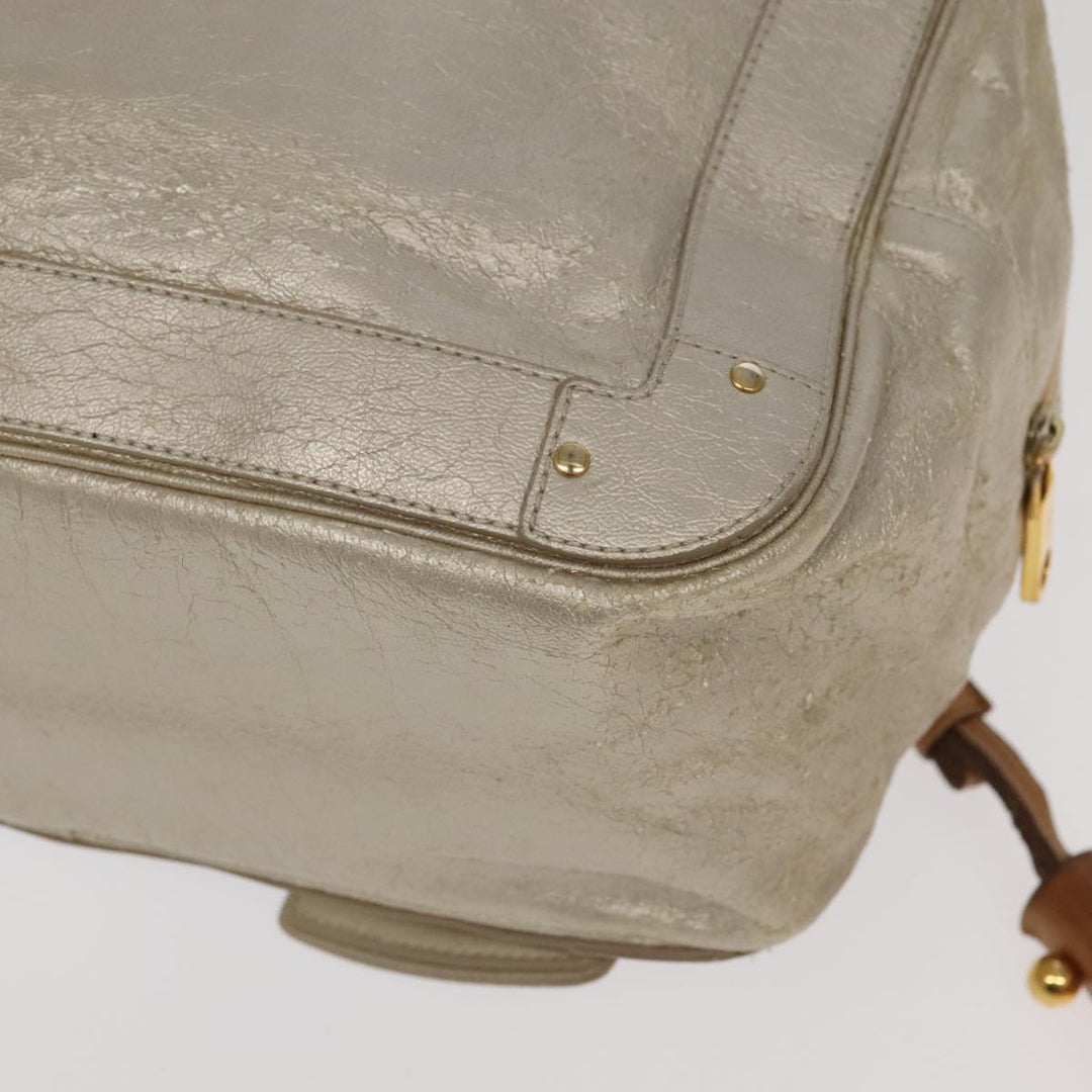 Chloe Shoulder Bag Leather Silver Gold bs20547