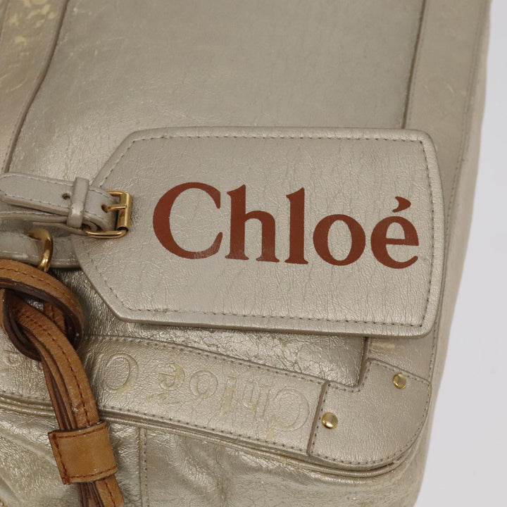 Chloe Shoulder Bag Leather Silver Gold bs20547