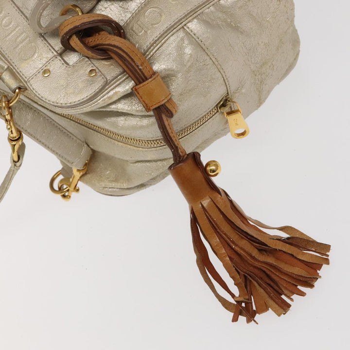 Chloe Shoulder Bag Leather Silver Gold bs20547