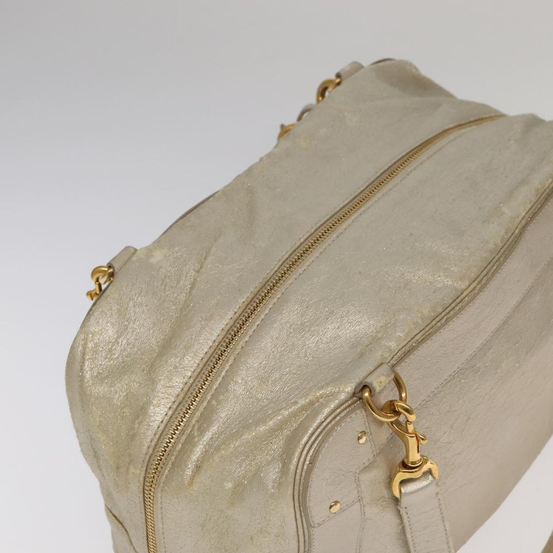 Chloe Shoulder Bag Leather Silver Gold bs20547