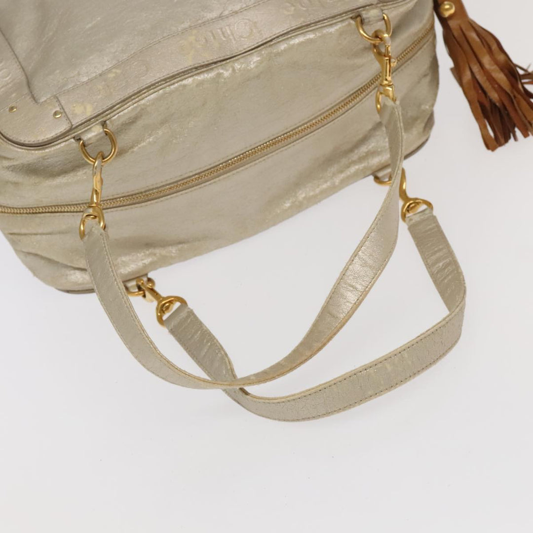 Chloe Shoulder Bag Leather Silver Gold bs20547