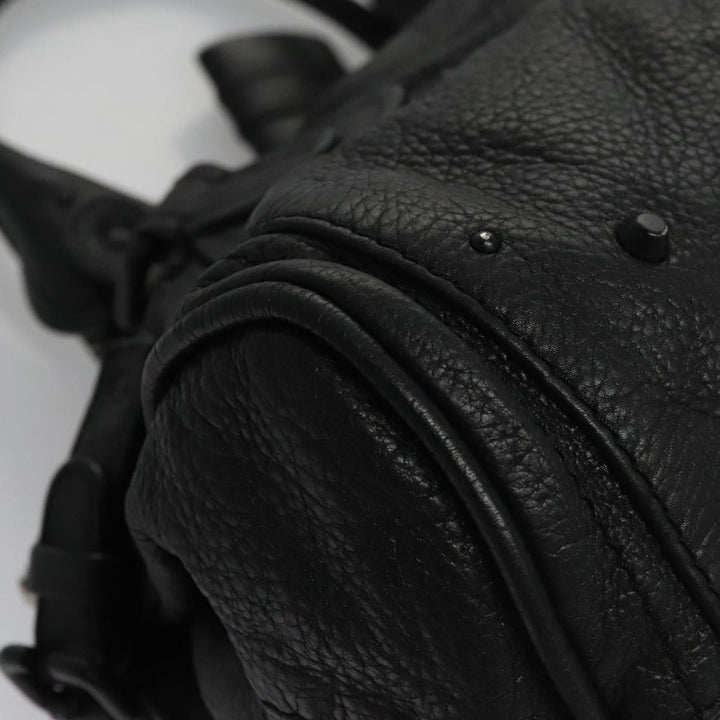 Chloe Paddington Hand Bag Leather Black Silver bs20809