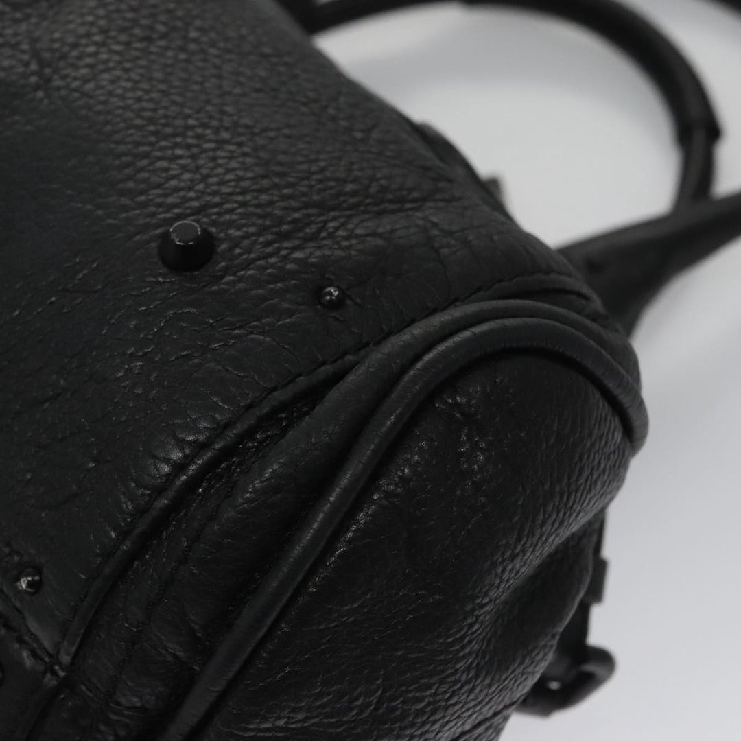 Chloe Paddington Hand Bag Leather Black Silver bs20809