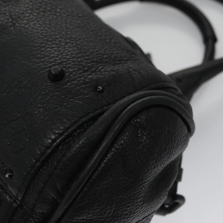 Chloe Paddington Hand Bag Leather Black Silver bs20809