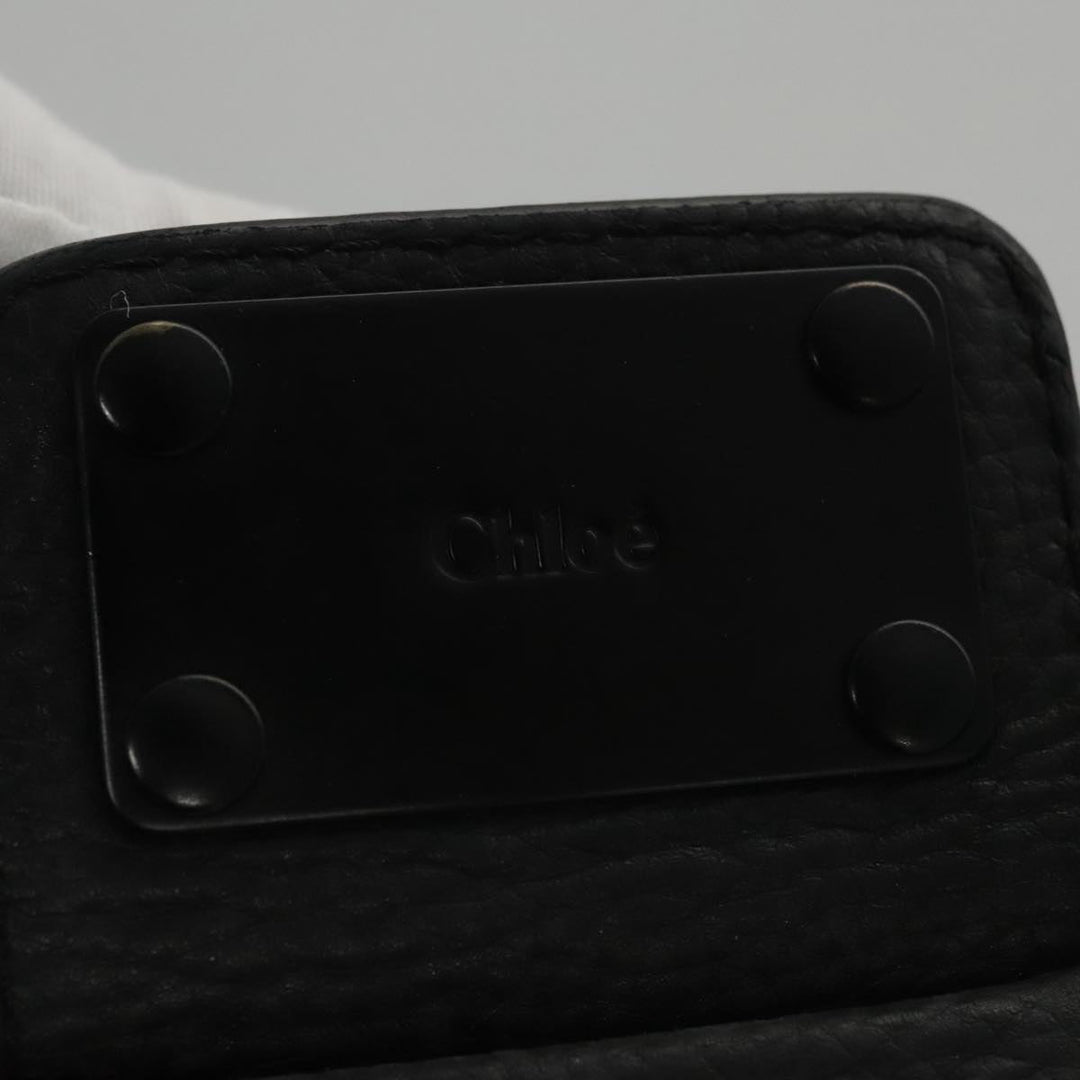 Chloe Paddington Hand Bag Leather Black Silver bs20809