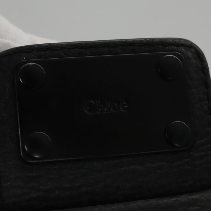 Chloe Paddington Hand Bag Leather Black Silver bs20809