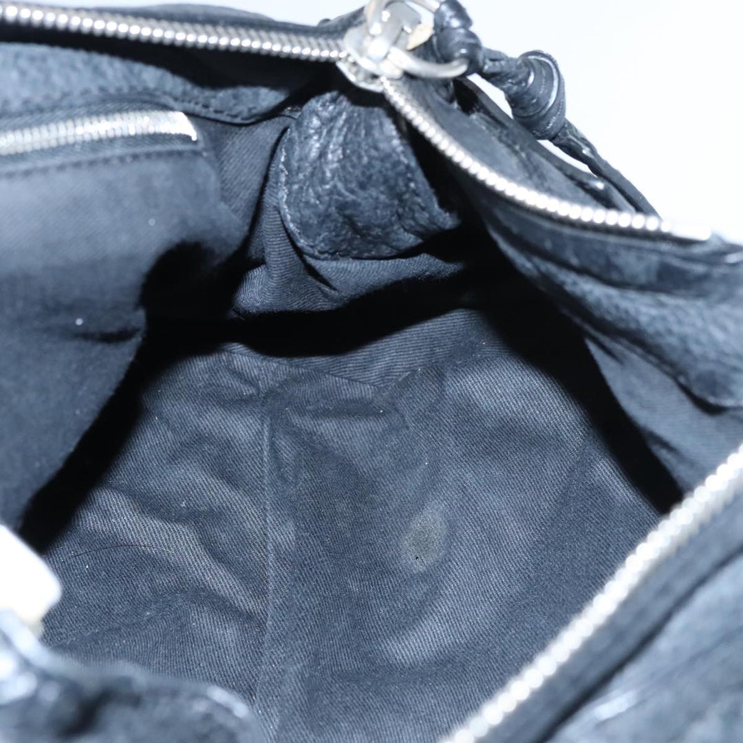 Chloe Paddington Hand Bag Leather Black Silver bs20809
