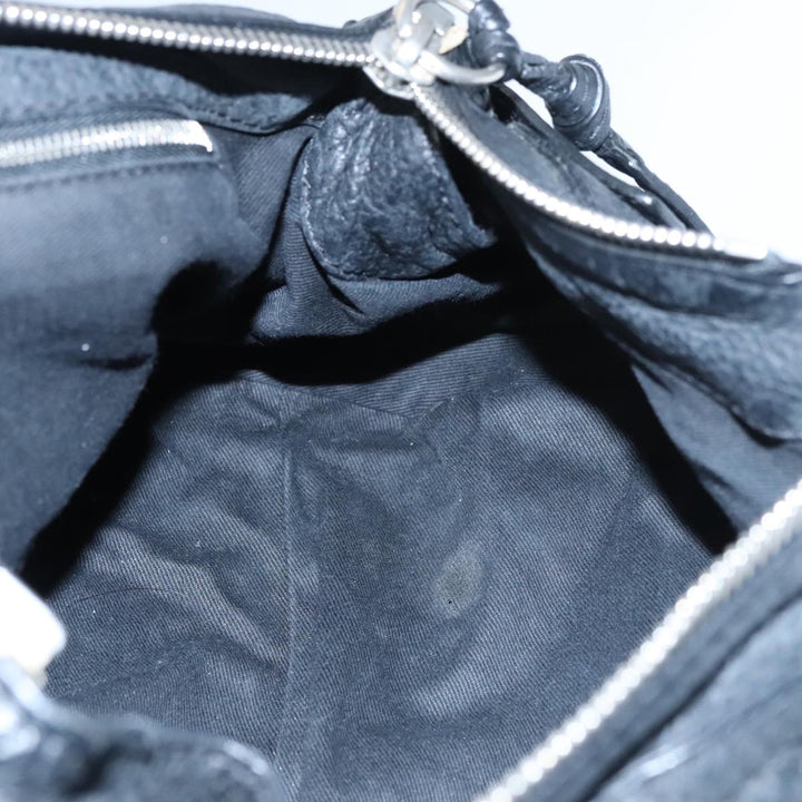 Chloe Paddington Hand Bag Leather Black Silver bs20809