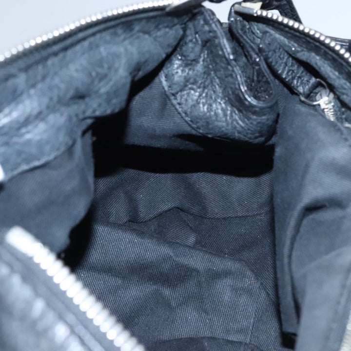 Chloe Paddington Hand Bag Leather Black Silver bs20809